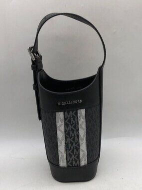 Michael Kors Signature Wine Bottle Holder Bucket Bag - Black/Grey